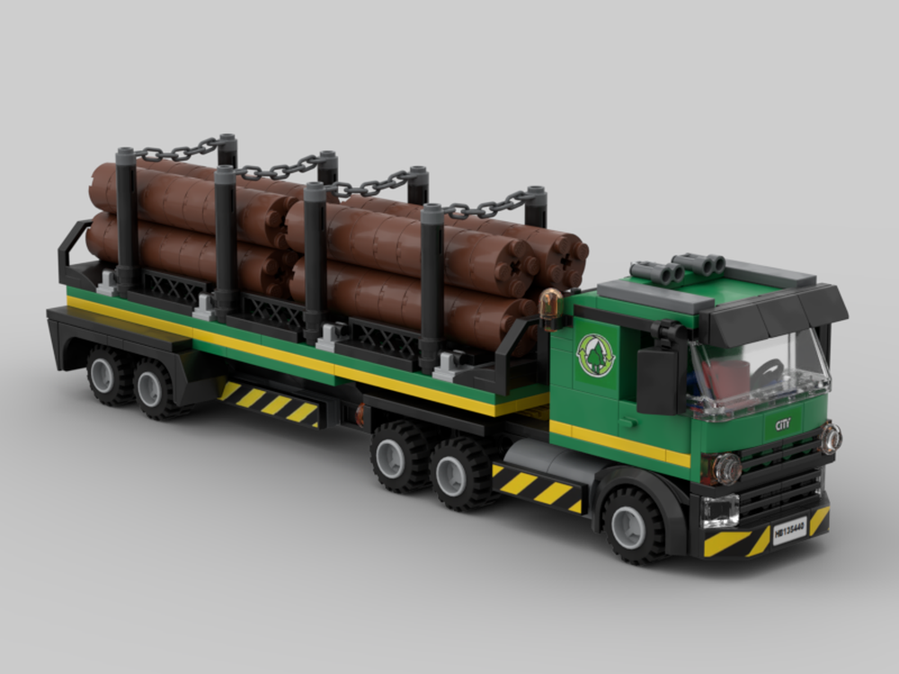 Lego Cabover Truck & Logging Trailer
