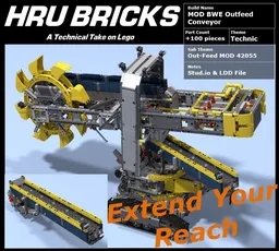 LEGO Technic Bucket Wheel Excavator 42055 MOD Part 2 Outfeed Conveyor
