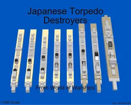 1:560 Scale Japanese Torpedo Destroyers