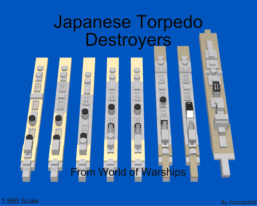 Lego 1:560 Scale Japanese Torpedo Destroyers