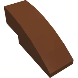 Brick Curved 3 x 1 No Studs / Reddish Brown