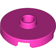 Lego Plate Special Round 2 x 2 with Center Stud (Jumper Plate) / Dark Pink