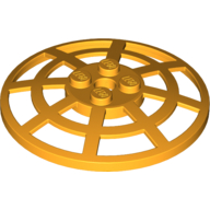 Lego Dish 6 x 6 Inverted, Radar / Webbed [Anti-studs at 90°] / Bright Light Orange