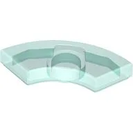 Tile 2 x 2 Curved, Macaroni, Center Anti-Stud / Trans-Light Blue