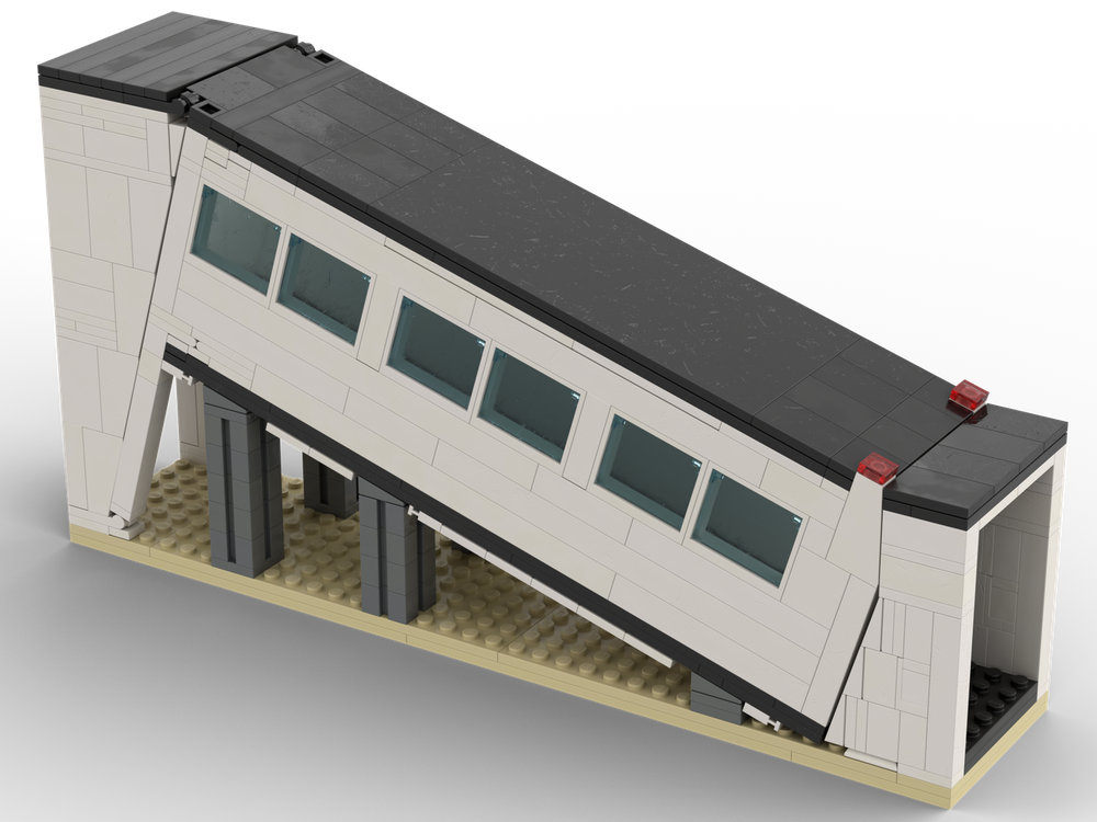 Lego Access Ramp, [Technique] : Connection SNOT 180°+ Angle 18°