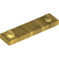 Lego Plate Special 1 x 4 with 2 Studs with Groove [New Underside] / Pearl Gold