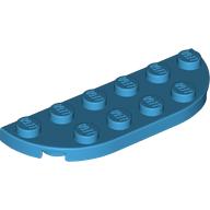 Lego Plate Round Corners 2 x 6 Double / Dark Azure