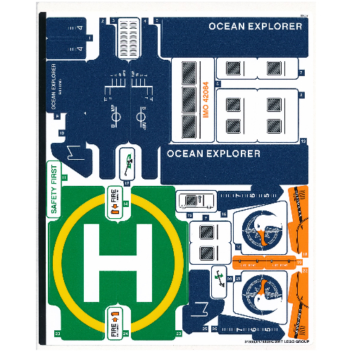 Lego Sticker Sheet for Set 42064-1 / [No Color/Any Color]
