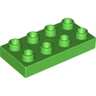 Duplo Plate 2 x 4 / Bright Green