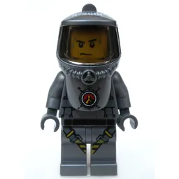 Volcano Explorer, Man, Flat Silver Hazmat Suit