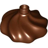 Duplo Cake Swirl Decoration with Top Stud / Reddish Brown