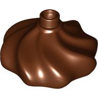 Lego Duplo Cake Swirl Decoration with Top Stud / Reddish Brown