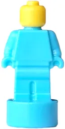 Minifig Trophy Statuette with Yellow Head Pattern