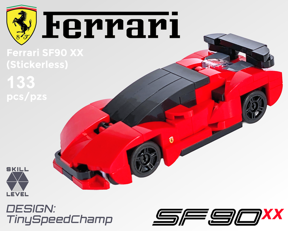 Lego Tiny SF90 XX (Stickerless)