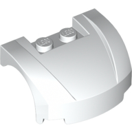 Lego Vehicle Body, Wheel Arch / Mudguard 3 x 4 x 1 2/3 Low Profile, Curved Front / White