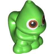 Animal, Chameleon, Standing, Hole on Top and Tail with Brown Eyes Print (Pascal) / Bright Green