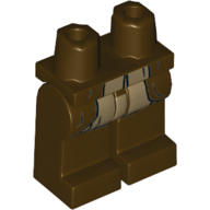 Lego Hips and Dark Brown Legs with Jedi Robe / Dark Brown
