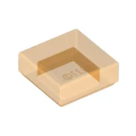 Tile 1 x 1 with Groove / Trans-Orange
