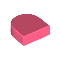 Lego Tile Round 1 x 1 Half Circle / Coral