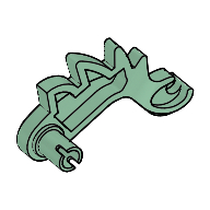 Lego Animal / Creature Body Part, Dinosaur / Dragon Arm, Right / Sand Green