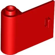 Door 1 x 3 x 2 Left - Open Between Top and Bottom Hinge / Red