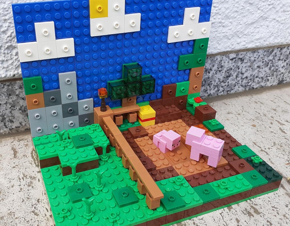 Lego Pig Mud Pit Diorama