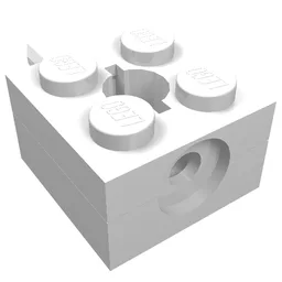 Arm Holder Brick 2 x 2 with Hole and 1 Arm / White