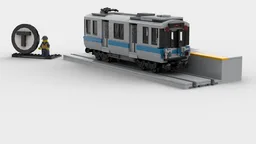 MBTA Blue Line Subway Train