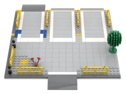 Plate (Left) for LEGO Set 6394 - Metro Park and Service Tower