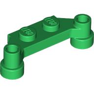 Lego Plate Special 1 x 4 Offset with Bar Holes / Green