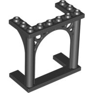Lego Brick Arch 3 x 6 x 5 Ornamented / Black