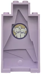 Rock Panel 2 x 4 x 6 with White Rabbits on Inside Pattern (Sticker) - Set 41177