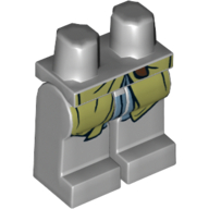 Lego Hips and Light Bluish Gray Legs with Olive Green Coattails Print (Legolas) / Light Bluish Gray