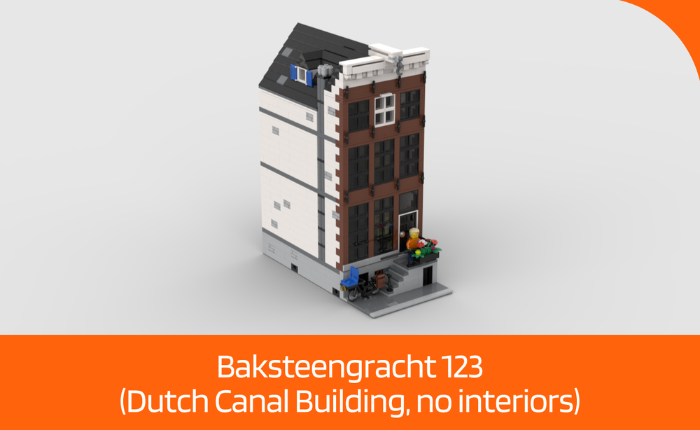 Lego Baksteengracht 123 (Dutch Canal Building, no interiors)