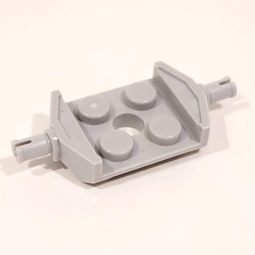 Lego Plate Special 2 x 2 with Wheels Holder Wide [Reinforced Underside Type 2] / Light Bluish Gray