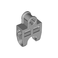 Technic Axle Connector 2 x 3 with Ball Socket, Open Sides / Light Bluish Gray