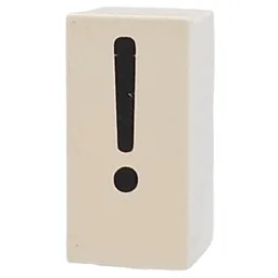 Tile Special 1 x 2 x 5/6 with Stud Hole in End with '!' Print