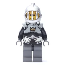 Knight, Black, Armor, Helmet with Grille, Cheek Lines