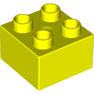 Lego Duplo Brick 2 x 2 / Vibrant Yellow