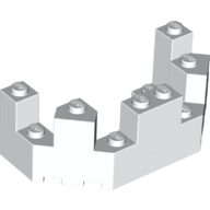 Lego Castle Turret Top 4 x 8 x 2 1/3 / White
