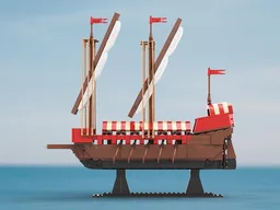 Medieval Galley With Hull