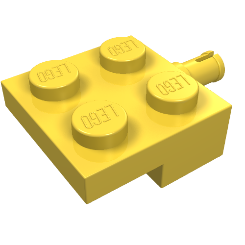 Lego Plate Special 2 x 2 with Wheel Holder / Yellow