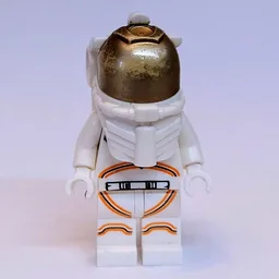 Astronaut - White Torso and Legs, Orange Trim, Smirk, Dark Tan Eyebrows