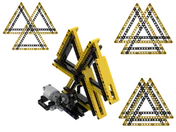 Kinetic valknut sculpture