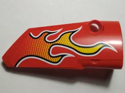 Technic, Panel Fairing # 4 Small Smooth Long, Side B with Flames Pattern (Sticker) - Set 42005