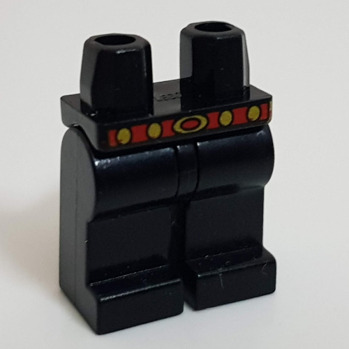 Lego Hips and Black Legs with Red and Gold Belt Print / Black
