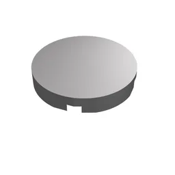 Tile Round 2 x 2 with Bottom Stud Holder / Flat Silver