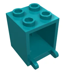 Box 2 x 2 x 2 [Hollow Studs] / Dark Turquoise