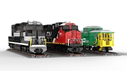 3 in 1 Train Bundle: CN 3300, NS 1066, and BN Caboose