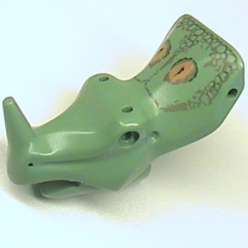 Lego Animal Body Part, Dinosaur, Styracosaurus Head, Crested Neck and Nose Horn, with Pin